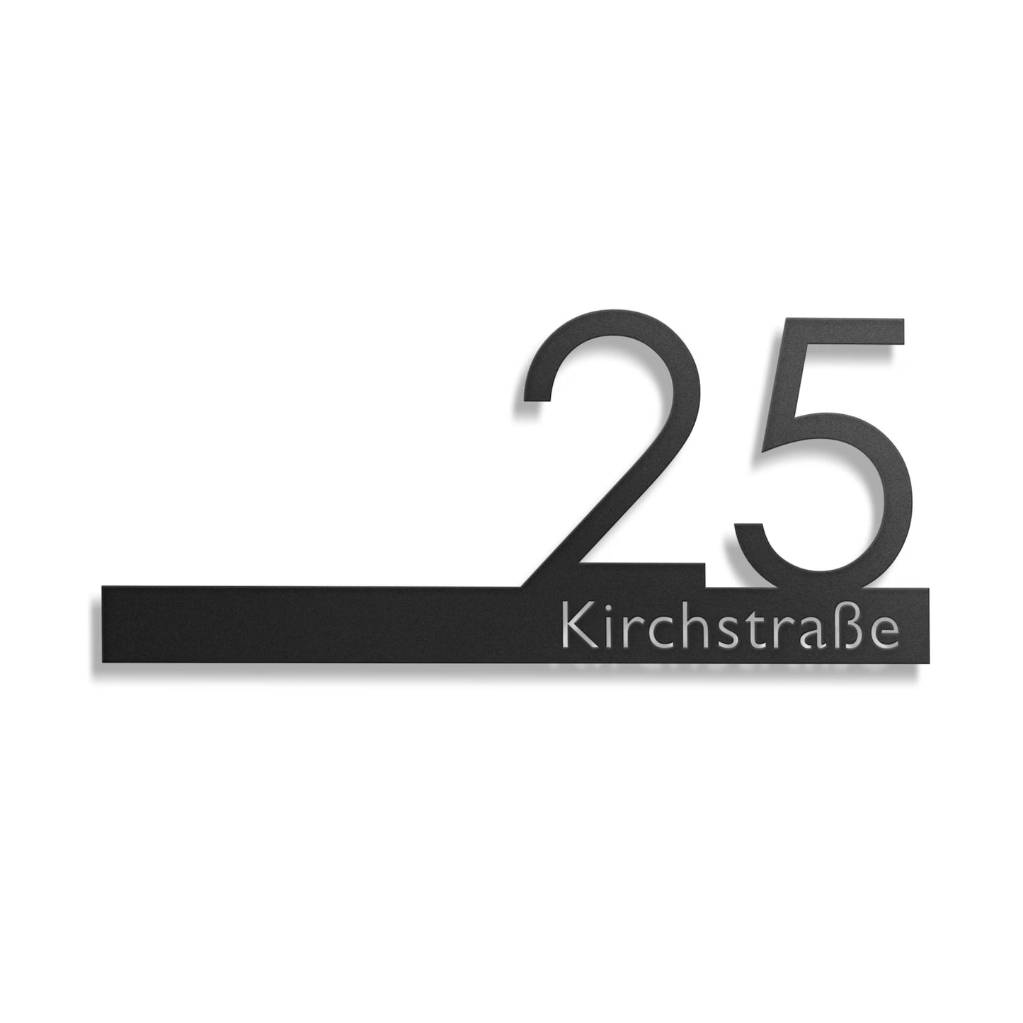 Individuelles Hausnummernschild aus Aluminiumverbund